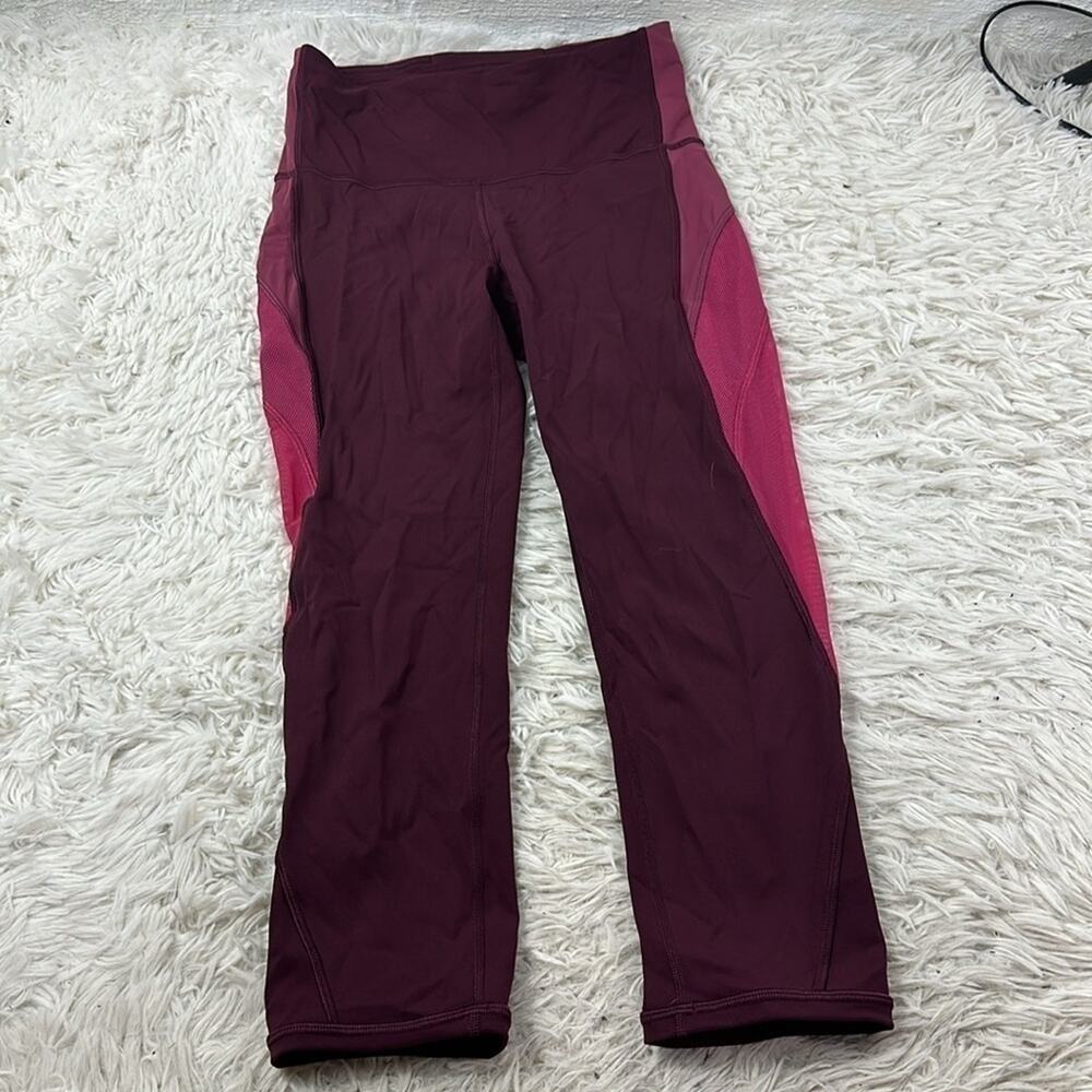 Lululemon Colour Me Ombre Crop 21" Dark Adobe Blush Berry Violet Red